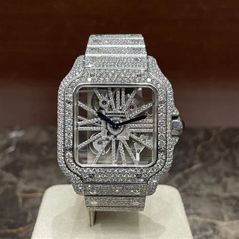 Cartier skeleton iced out